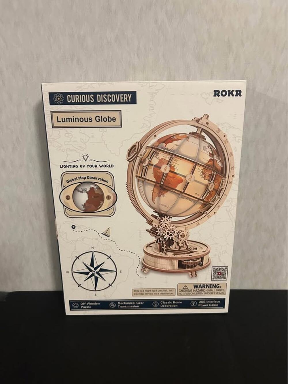 ROKR ST003 Luminous Globe DIY Wooden Puzzle